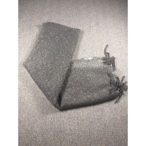 Hollister Gray Speckled Knit Fringe Scarf One Size Cozy Winter